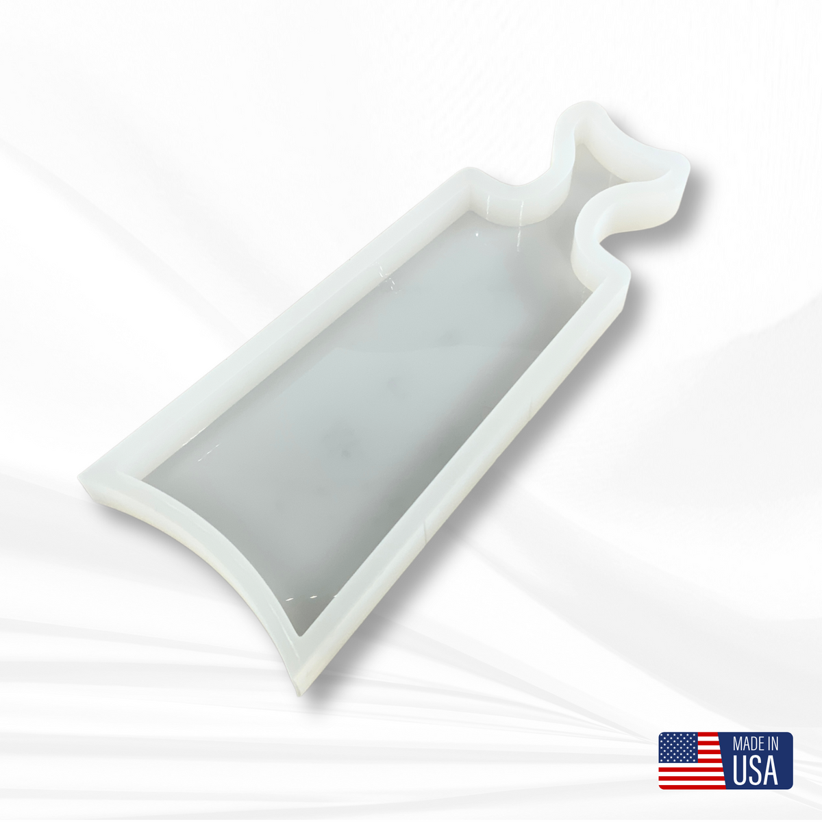 17&quot;x 6.5&quot;x 1.25&quot; Fishtail Cheese Board Silicone Mold - Charcuterie Board Mold