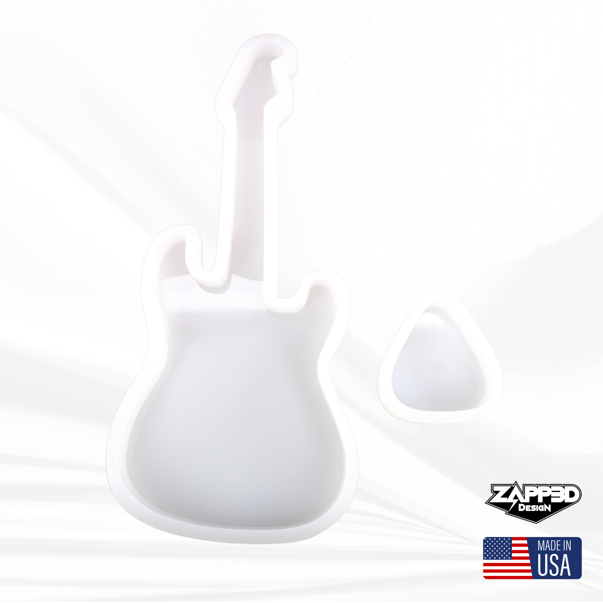 20" x 8.5" x 1.25" Guitar Mold, Guitar Charcuterie Mold, Pick Coaster Mold