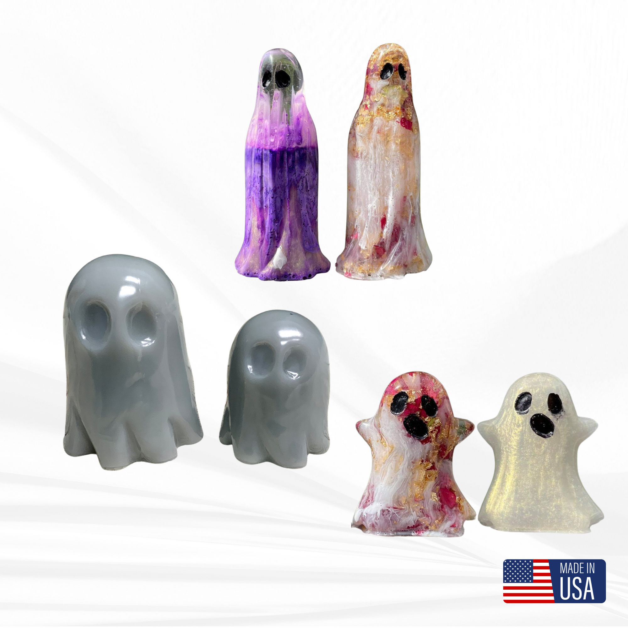 Ghost Molds for Resin | 4 Styles | Ghost 3D Molds, Halloween Mold