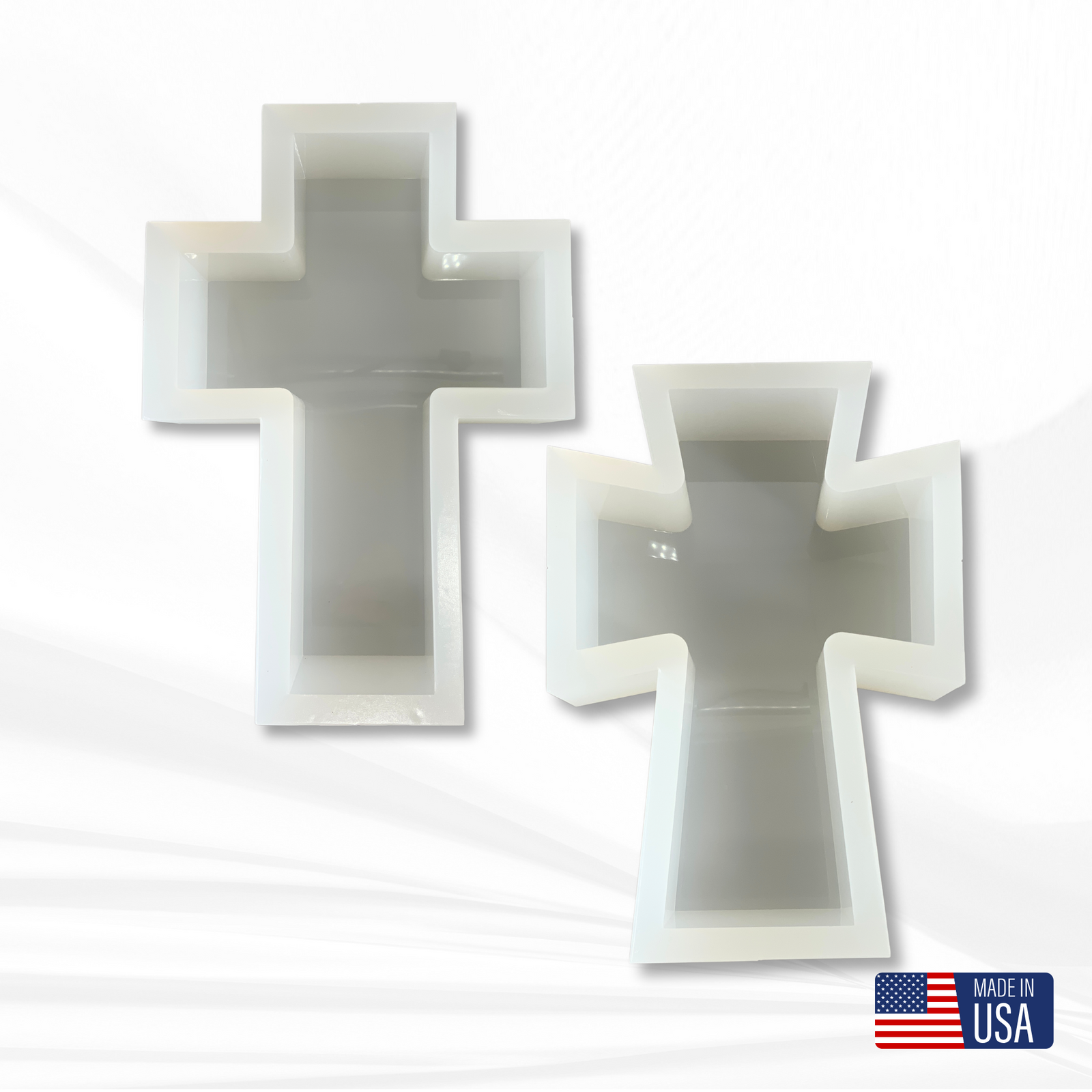 9”x 6”x 2” Deep Cross Silicone Mold | 2 Shapes |