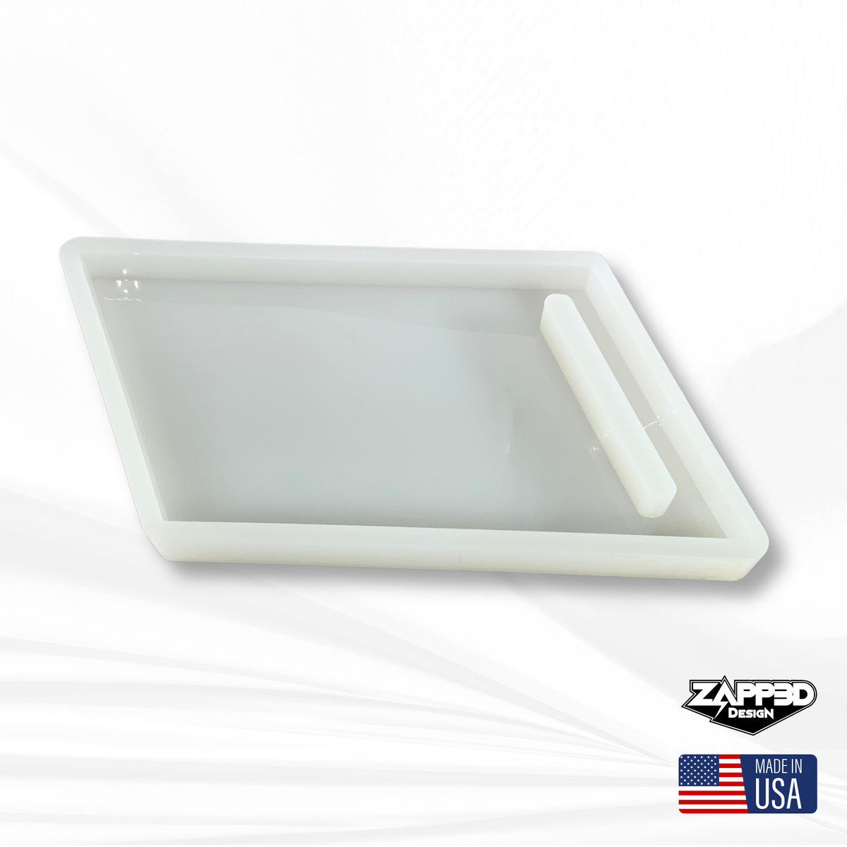 18&quot;x 8&quot;x 1.25&quot; Slanted Rectangle Silicone Mold, Charcuterie Mold, Cheese Board Mold