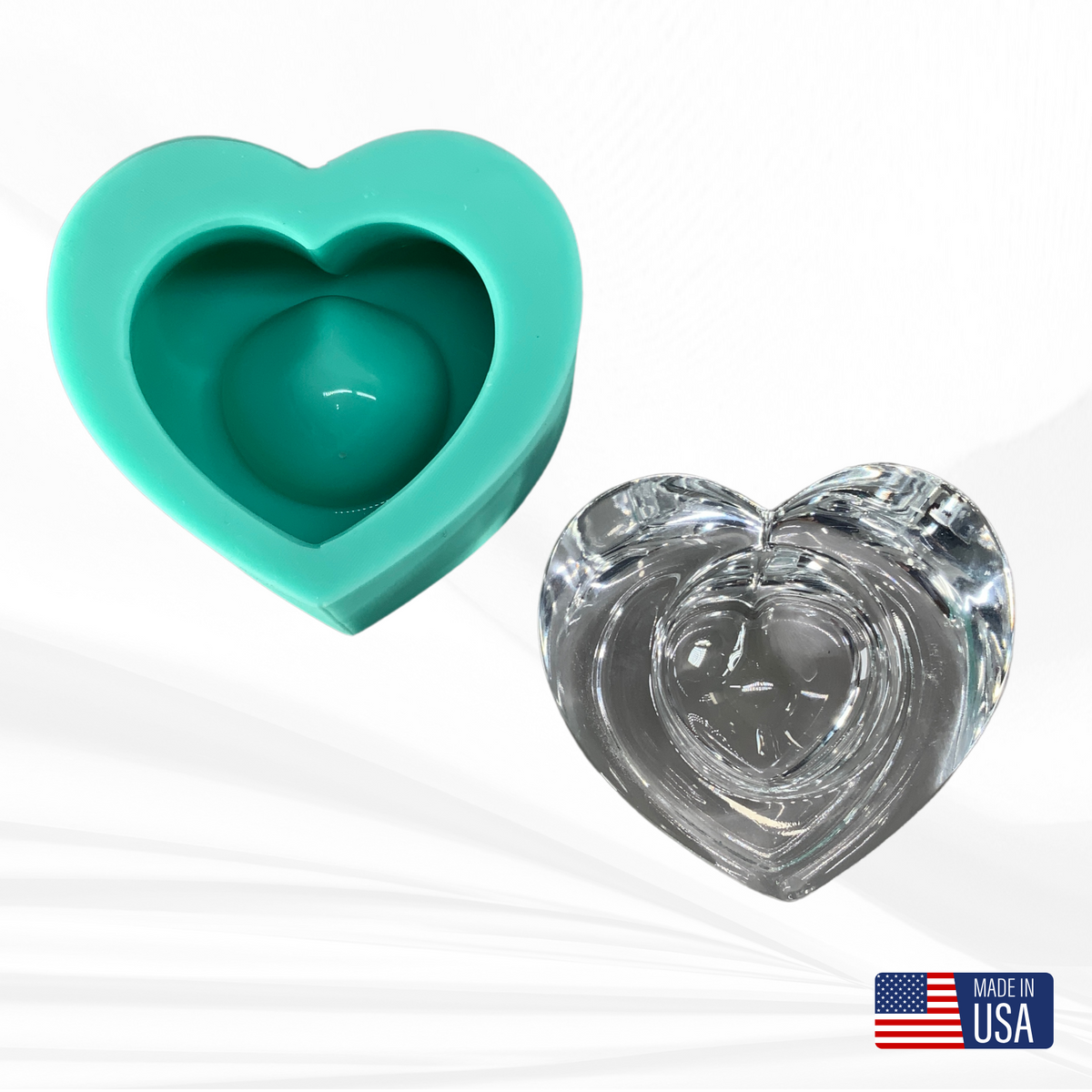 Heart Ring Holder Mold, Ring Holder Mold, Candle Holder Mold, Heart Mold