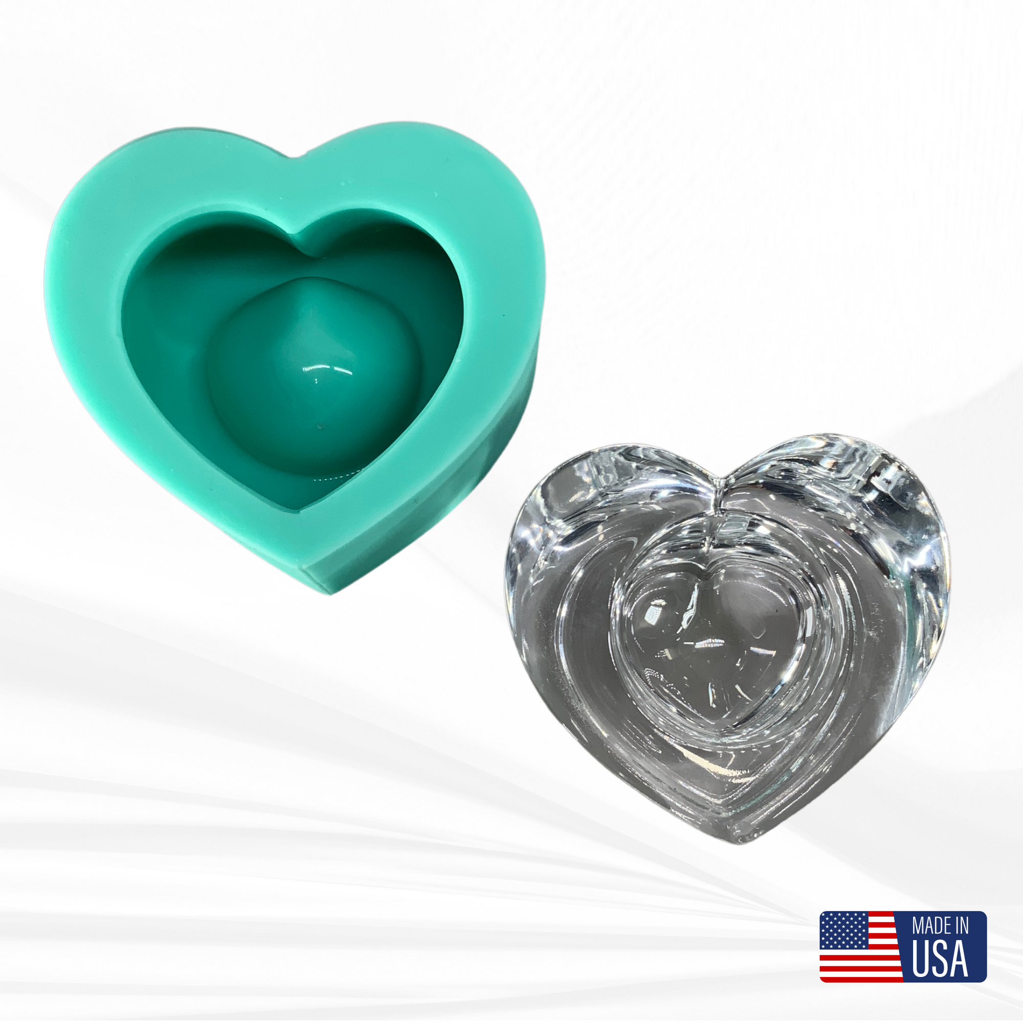 Heart Ring Holder Mold, Ring Holder Mold, Candle Holder Mold, Heart Mold