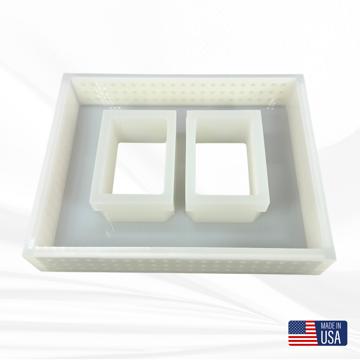 5&quot; x 7&quot; Double Picture Frame Silicone Mold | 3&quot; Deep |