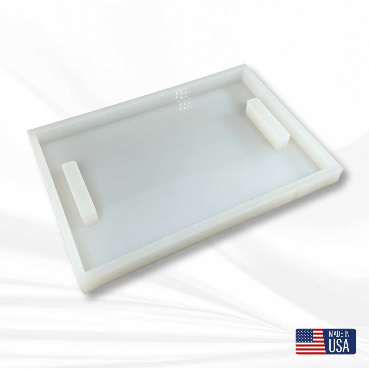 18&quot;x 12&quot;x 1.25&quot; Rectangle Cheese Board Silicone Mold, Dual Handles