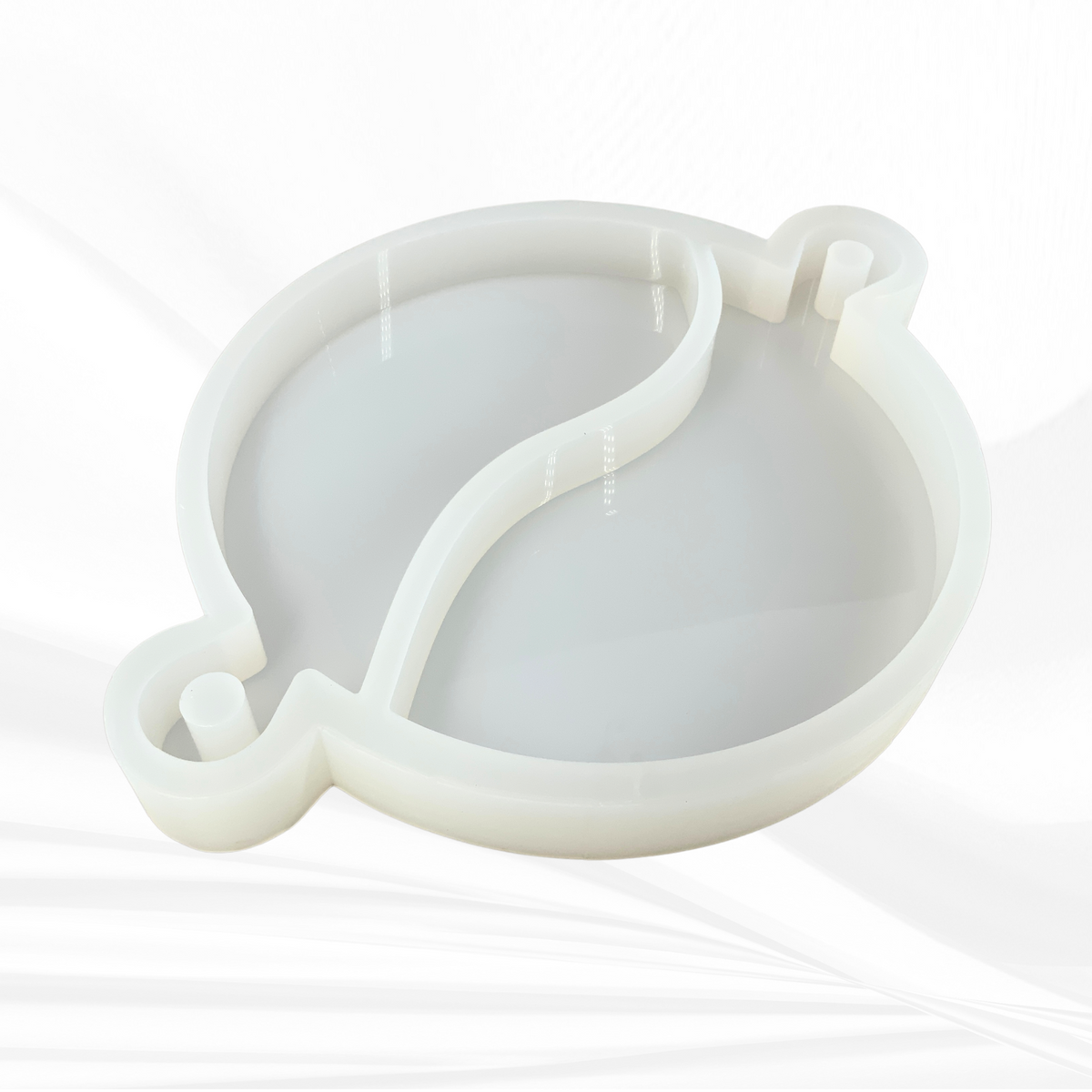 12" Round x 1.25" Romeo & Juliet Serving Board Set Silicone Mold - Nesting Serving Board Mold