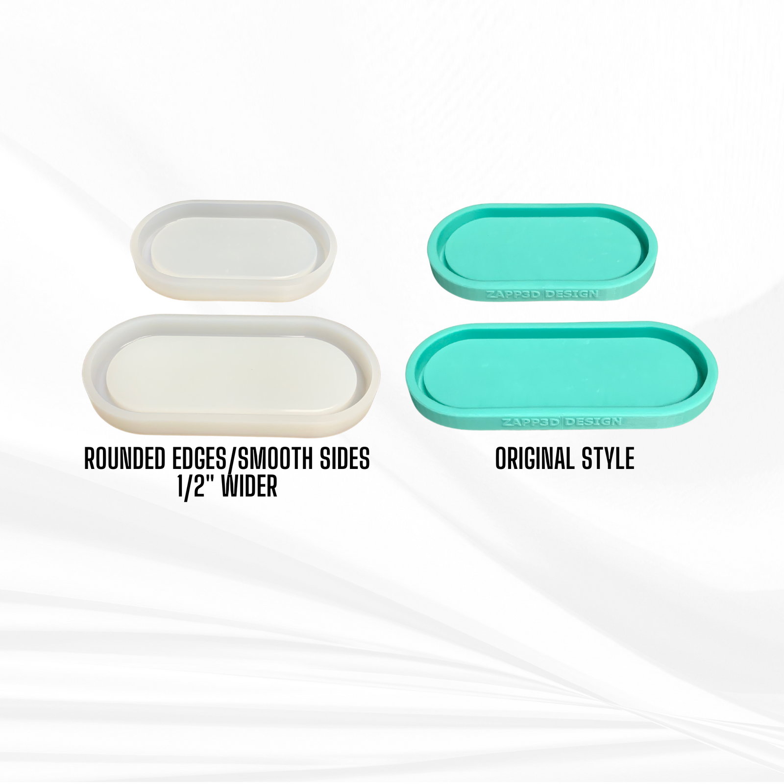 Pill Tray Mold | Sizes - 7", 9" | 2 Styles | Oval Tray Mold