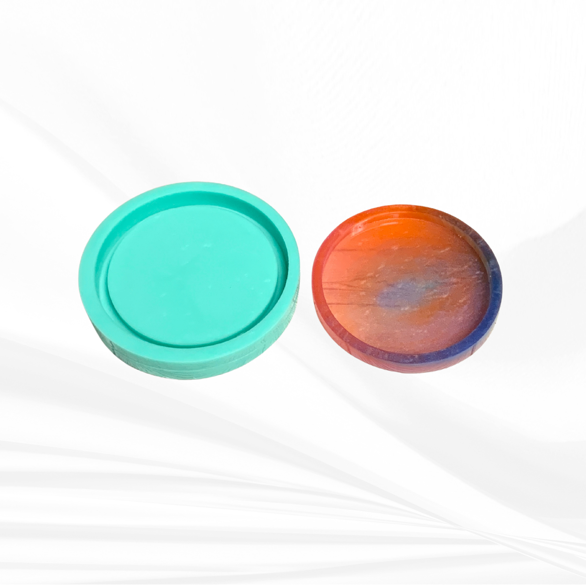 Round Coaster Mold with Rim, 4" Coaster