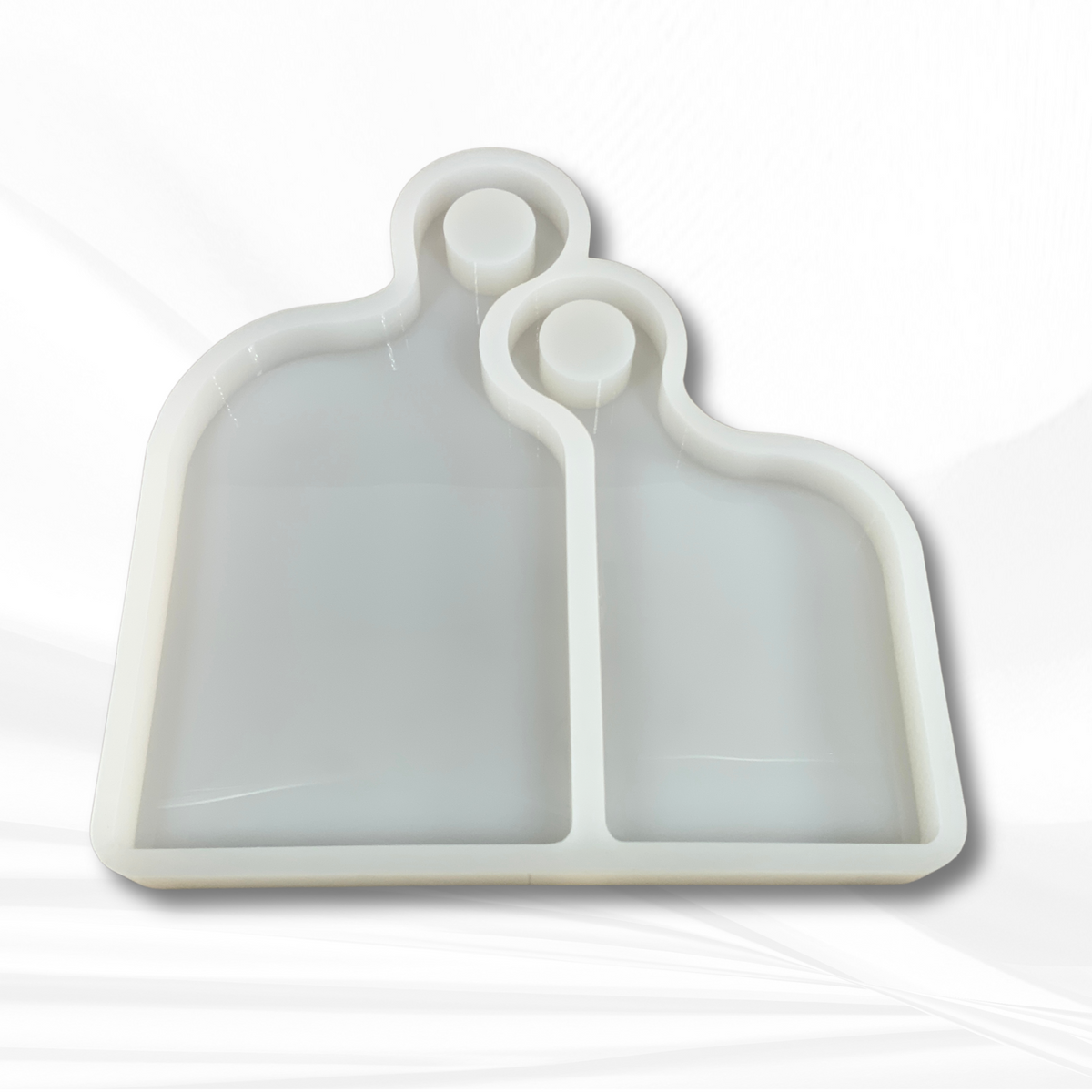 17" X 17.5" x 1.25" Romeo & Juliet Nesting Serving Board Set Silicone Mold - Nesting Charcuterie Mold