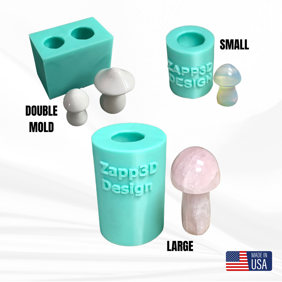 Mushroom Molds for Resin | 4 Sizes | 3D Mushroom Mold