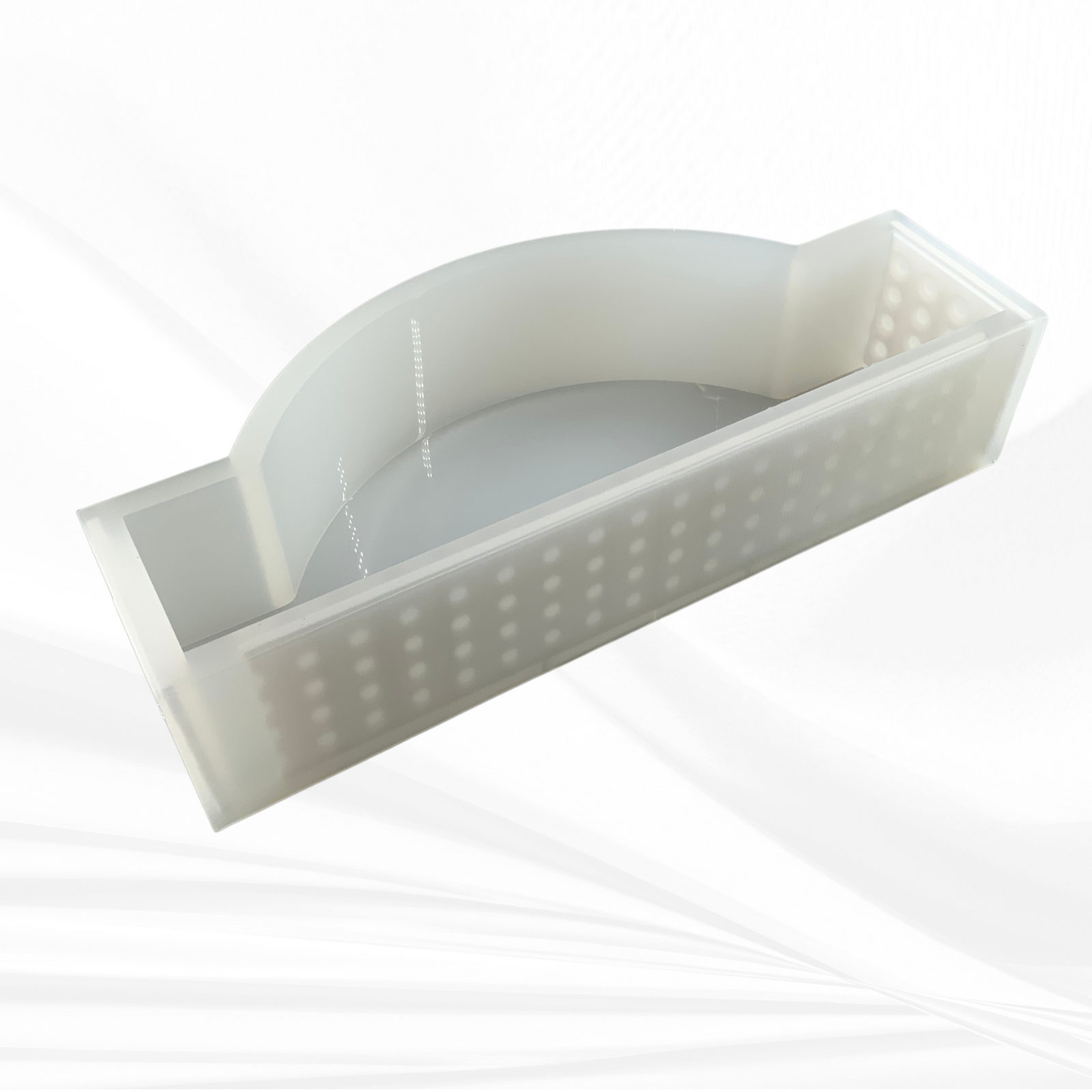 14" x 5.5" x 3" Deep Rectangle Silicone Mold with Arched Center