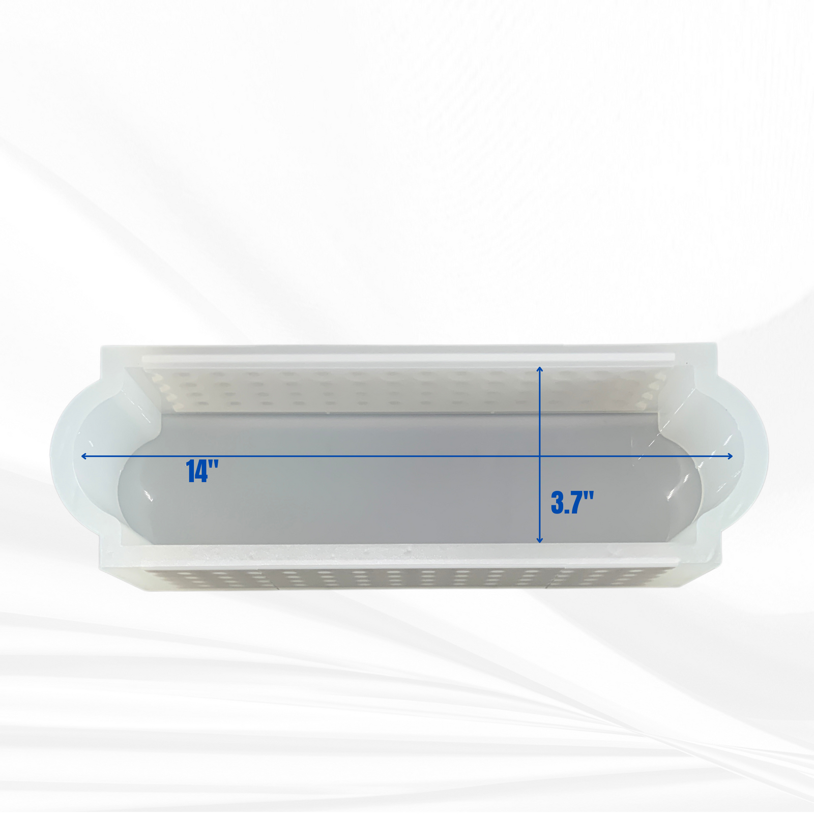 14" x 3.7" x 3" Deep Rectangle Silicone Mold with Rounded Ends, Renaissance Collection