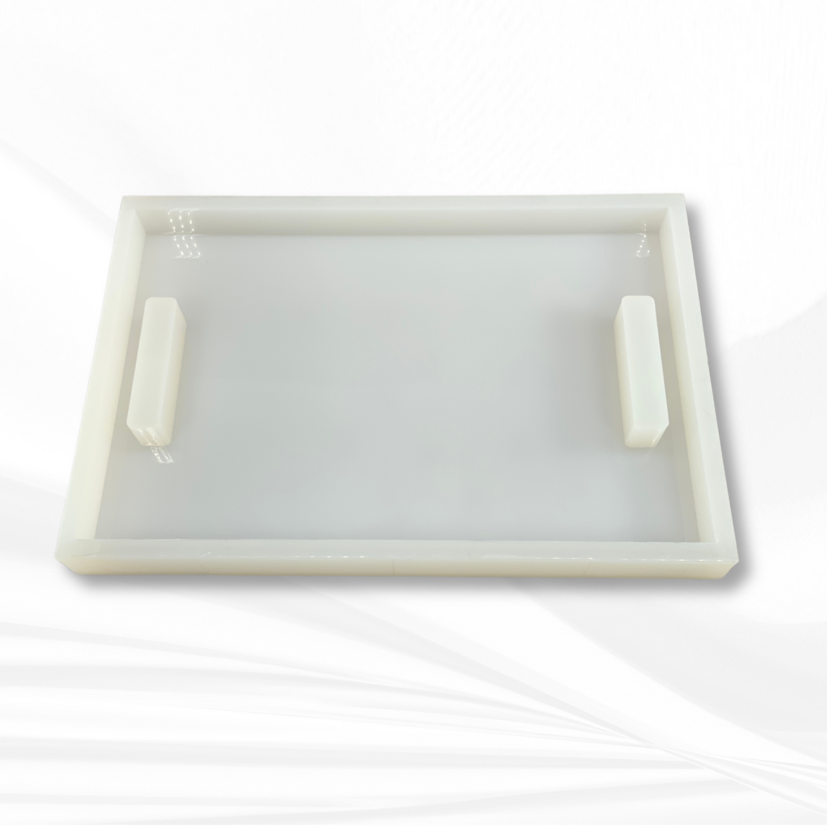 18"x 12"x 1.25" Rectangle Tray Silicone Mold, Dual Handles
