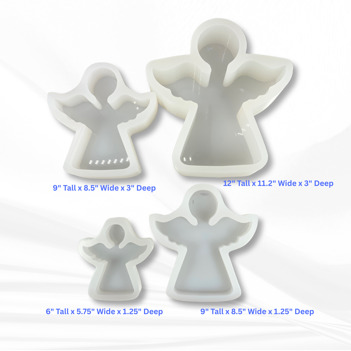 Deep Angel Silicone Mold | 2 Sizes | Angel Mold, Memorial Mold