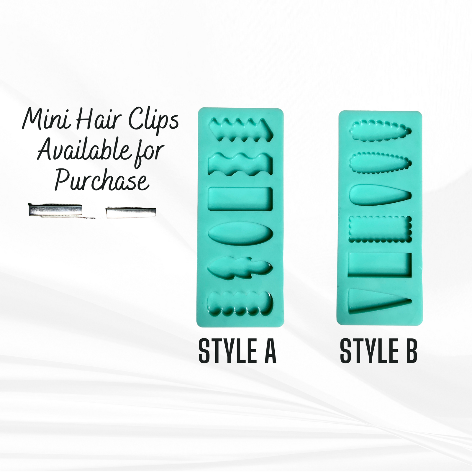 Mini Hair Clip Molds | 2 Palettes |Hair Clip Molds, Barrette Resin Mold