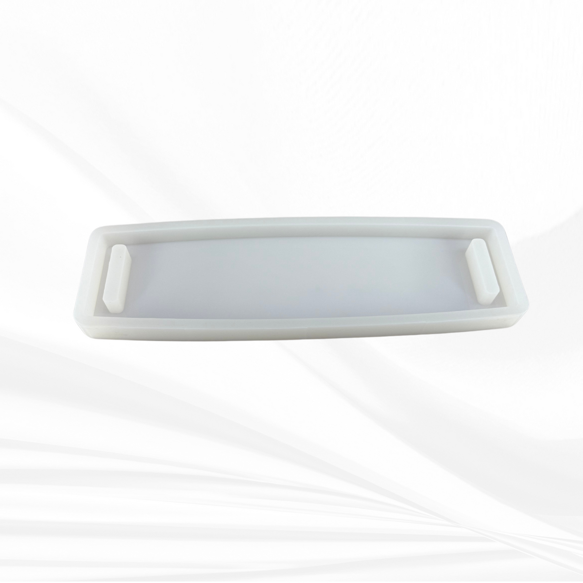 22" X 6" X 1.25" Large Bowed Rectangle with Dual Handles Silicone Mold