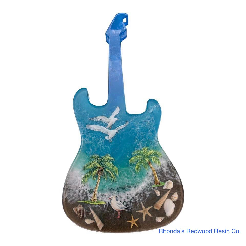 20" x 8.5" x 1.25" Guitar Mold, Guitar Charcuterie Mold, Pick Coaster Mold
