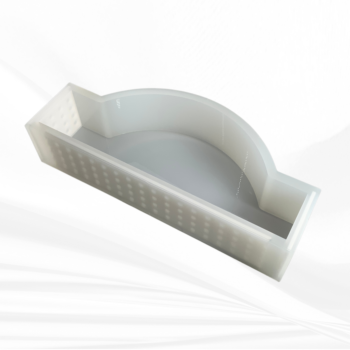 14" x 5.5" x 3" Deep Rectangle Silicone Mold with Arched Center