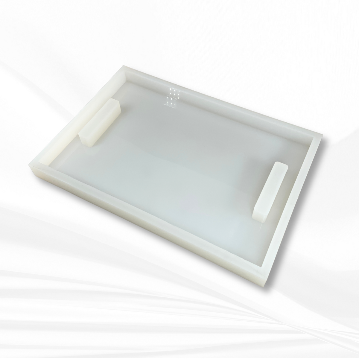 18"x 12"x 1.25" Rectangle Tray Silicone Mold, Dual Handles
