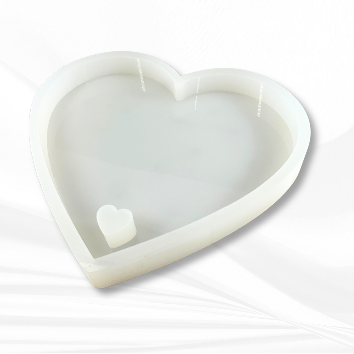 13"x 11.5"x 1.25" Heart Charcuterie Board Silicone Mold - Serving Board Mold