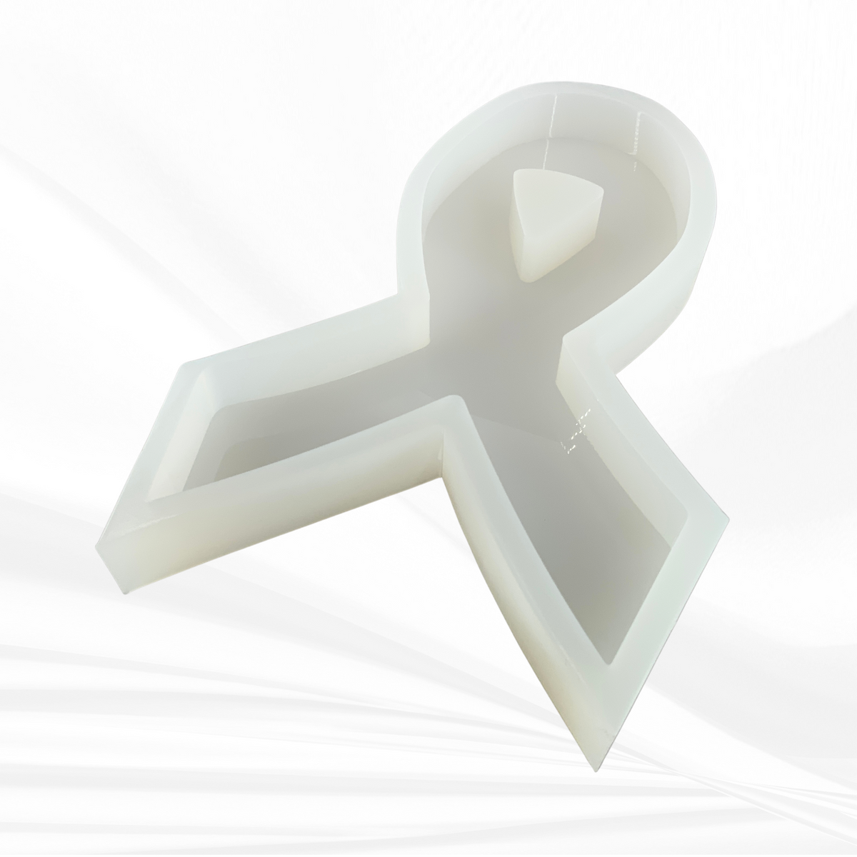 Cancer Awareness Ribbon Mold | 13" x 8" x 1.25" | Cancer Ribbon Mold, Ribbon Mold