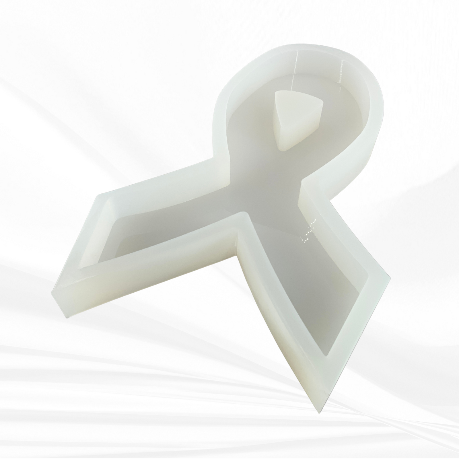 Cancer Awareness Ribbon Mold | 13" x 8" x 1.25" | Cancer Ribbon Mold, Ribbon Mold