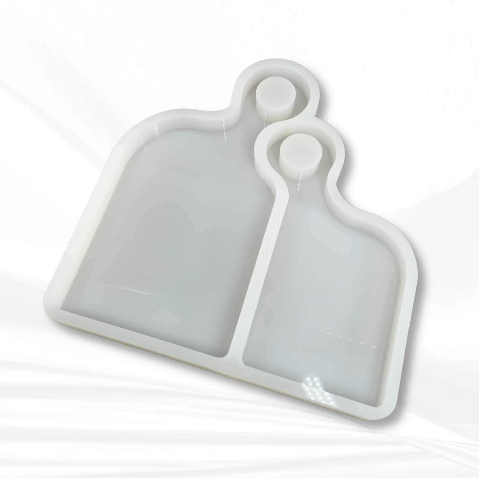 17" X 17.5" x 1.25" Romeo & Juliet Nesting Serving Board Set Silicone Mold - Nesting Charcuterie Mold