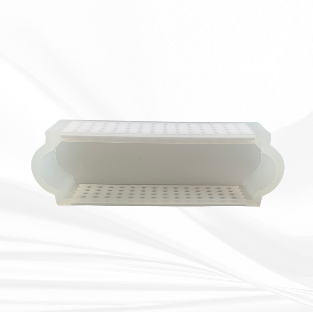 14" x 3.7" x 3" Deep Rectangle Silicone Mold with Rounded Ends, Renaissance Collection