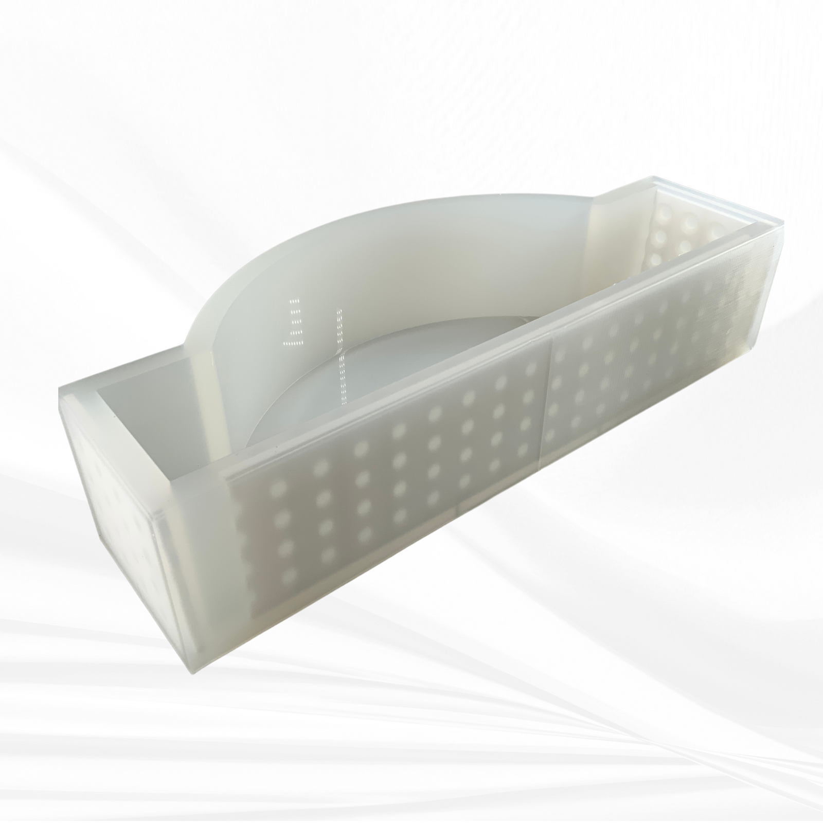 14" x 5.5" x 3" Deep Rectangle Silicone Mold with Arched Center