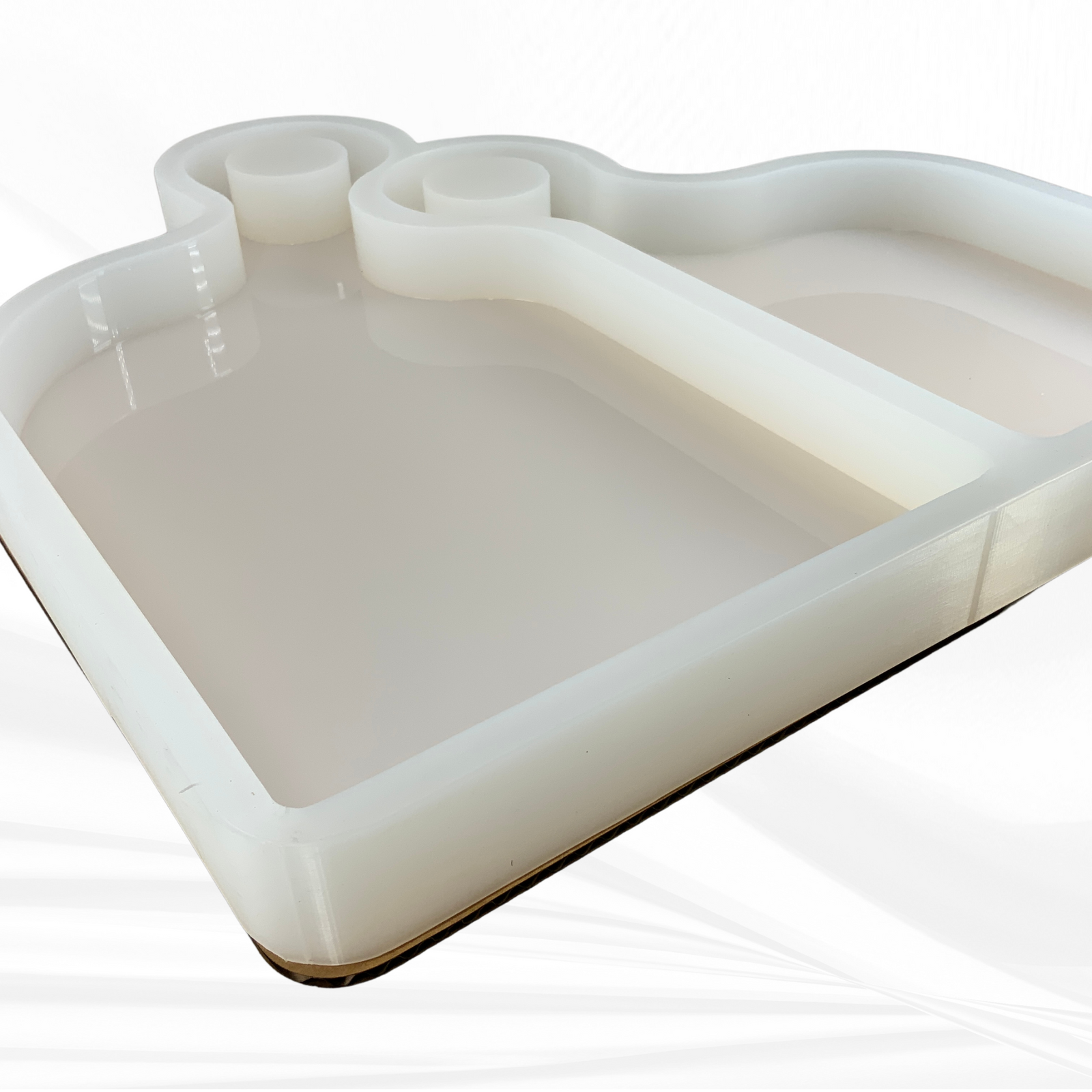 17" X 17.5" x 1.25" Romeo & Juliet Nesting Serving Board Set Silicone Mold - Nesting Charcuterie Mold