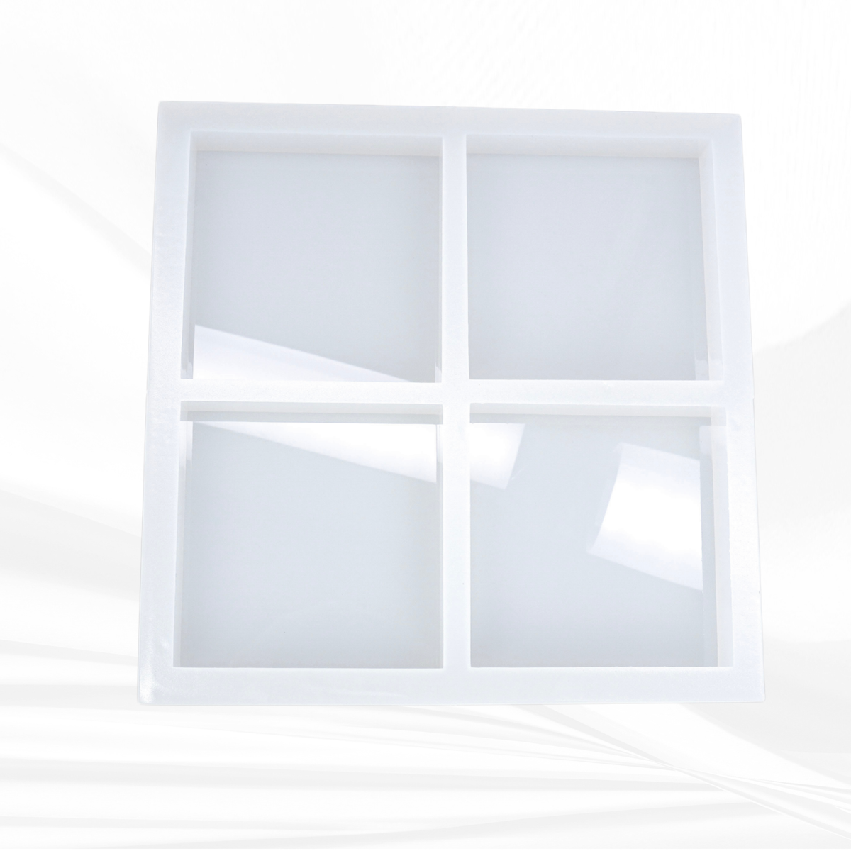 4"x4"x1" Coaster Mold | 4 or 8 Cavity | Square Coaster Silicone Mold