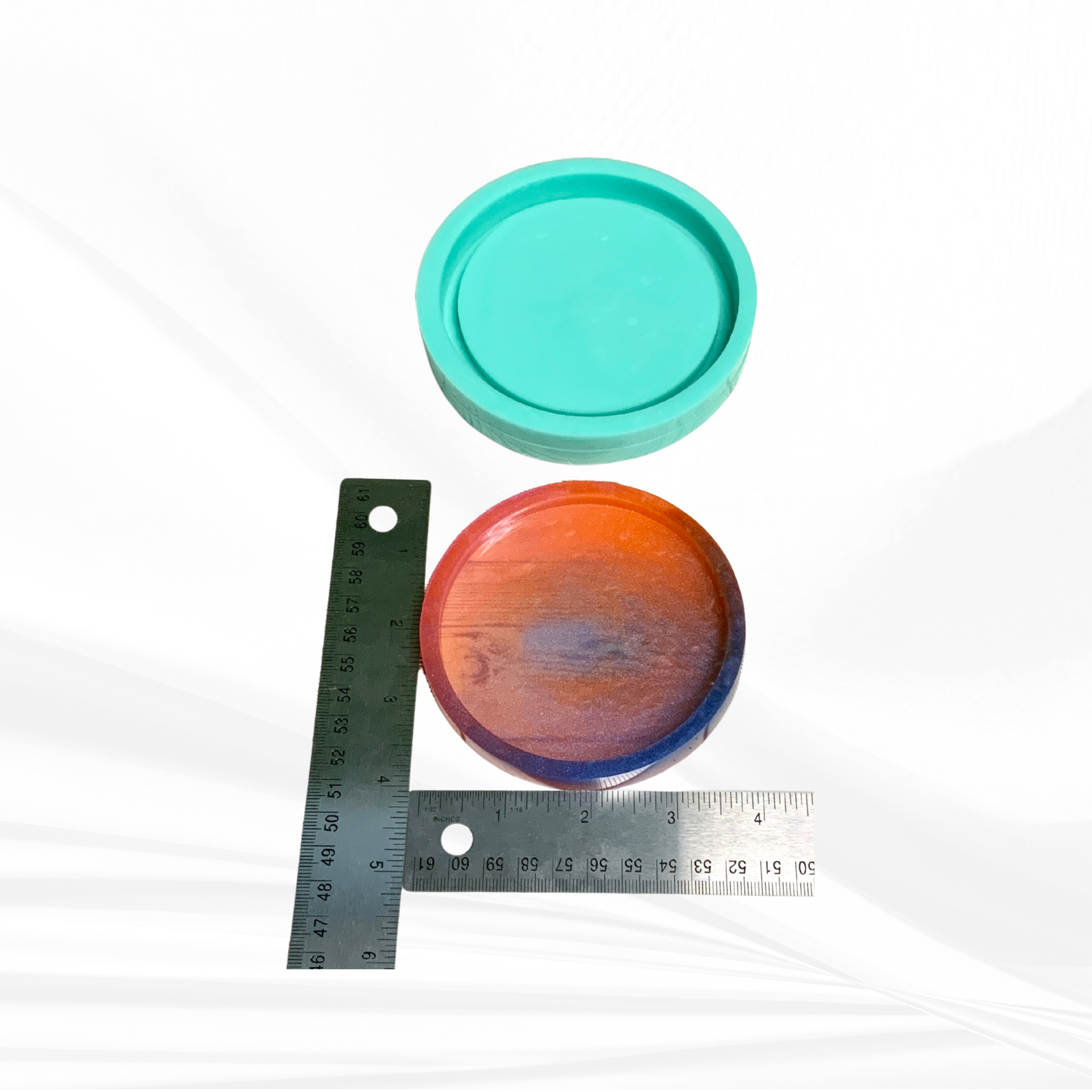 Round Coaster Mold with Rim, 4" Coaster