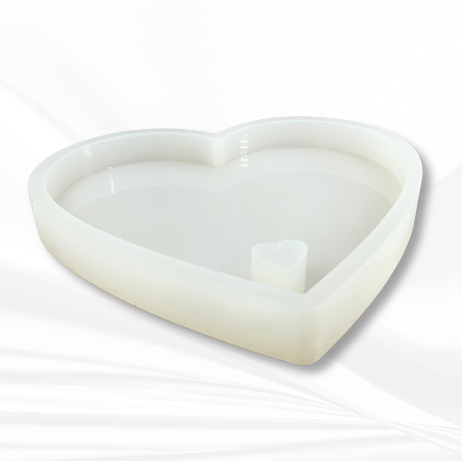 13"x 11.5"x 1.25" Heart Charcuterie Board Silicone Mold - Serving Board Mold
