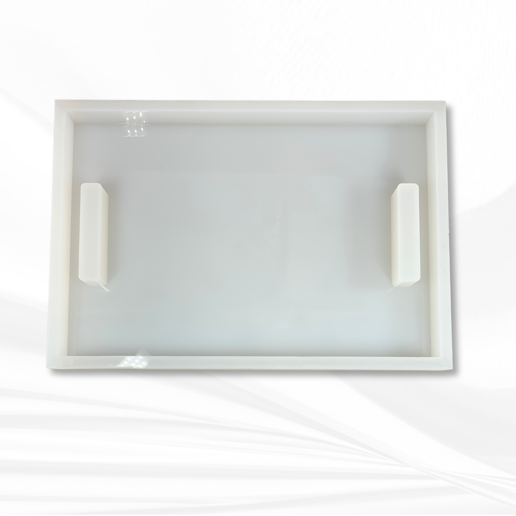 18"x 12"x 1.25" Rectangle Cheese Board Silicone Mold, Dual Handles