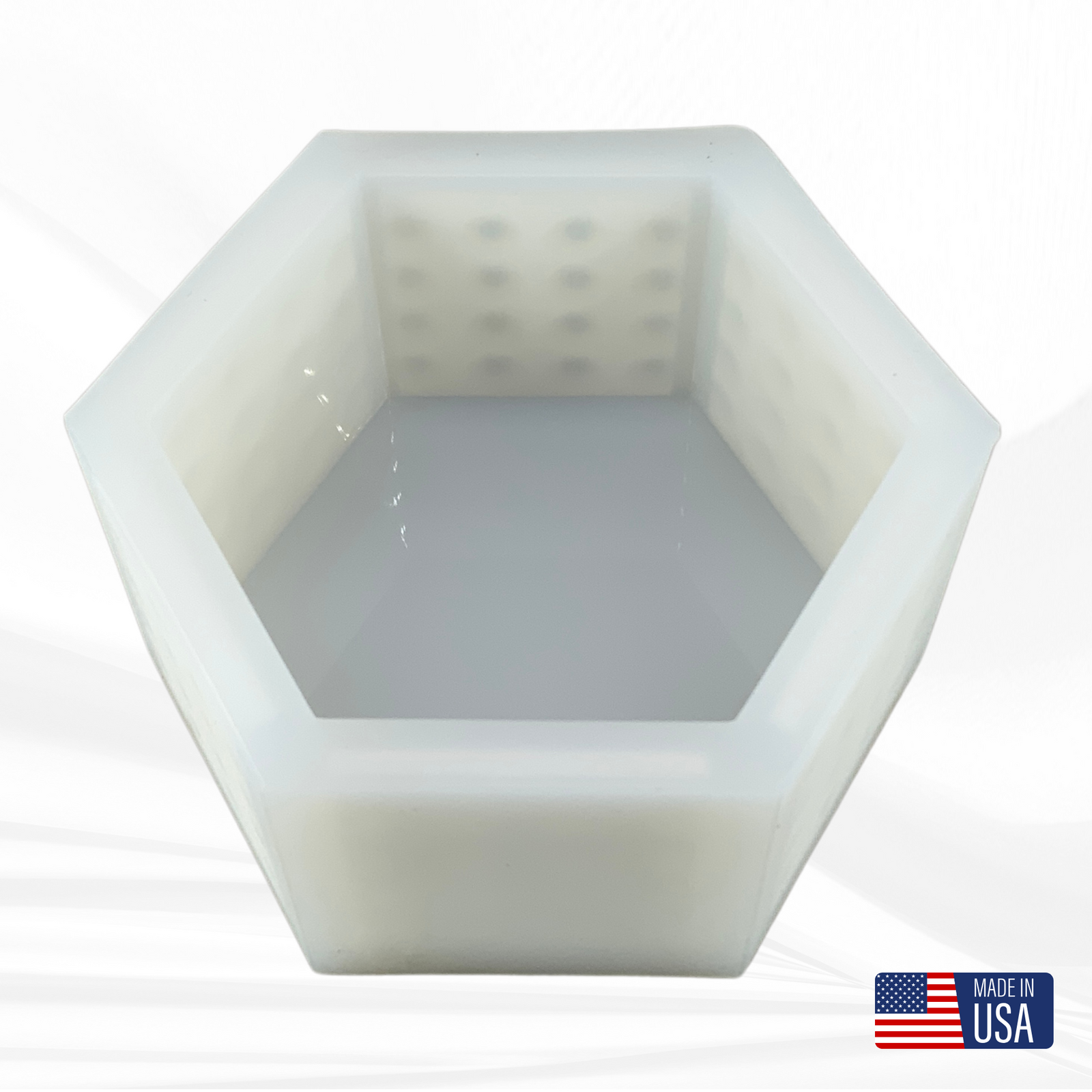 4"x 4.6" x3" Hexagon Silicone Mold