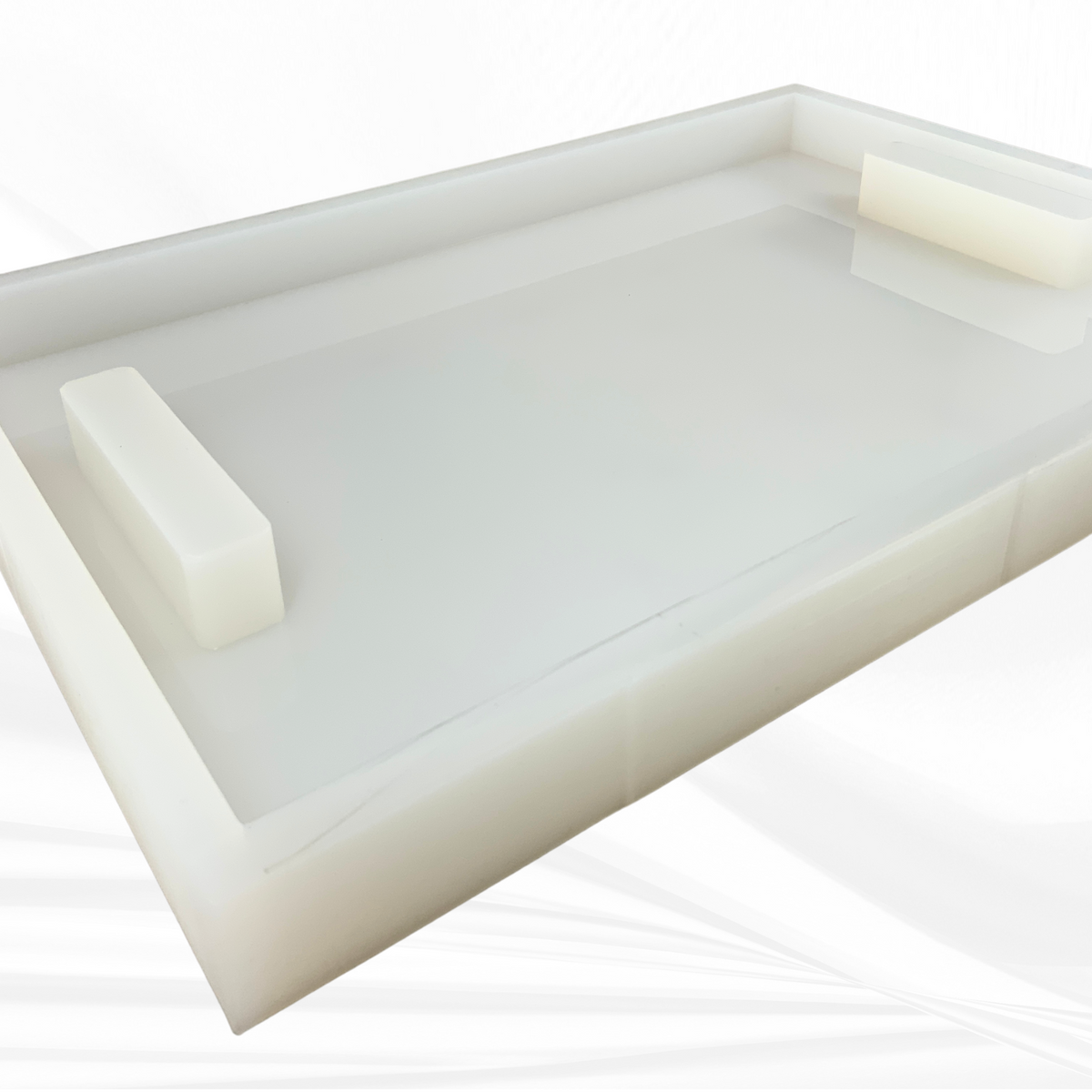 18"x 12"x 1.25" Rectangle Tray Silicone Mold, Dual Handles