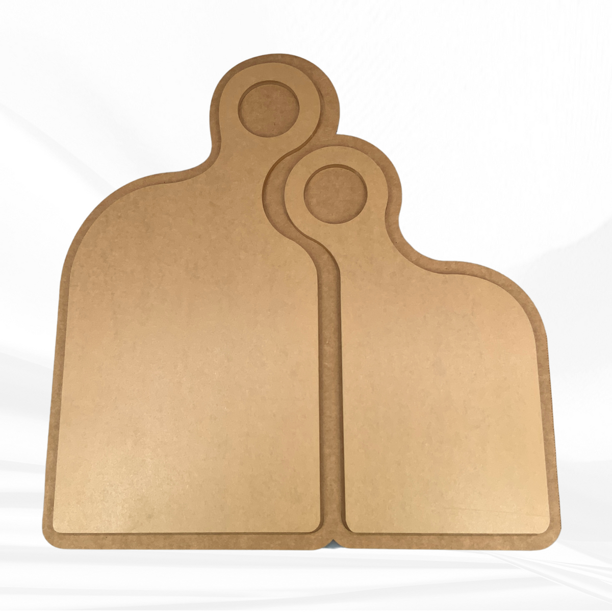 17" X 17.5" x 1.25" Romeo & Juliet Nesting Serving Board Set Silicone Mold - Nesting Charcuterie Mold