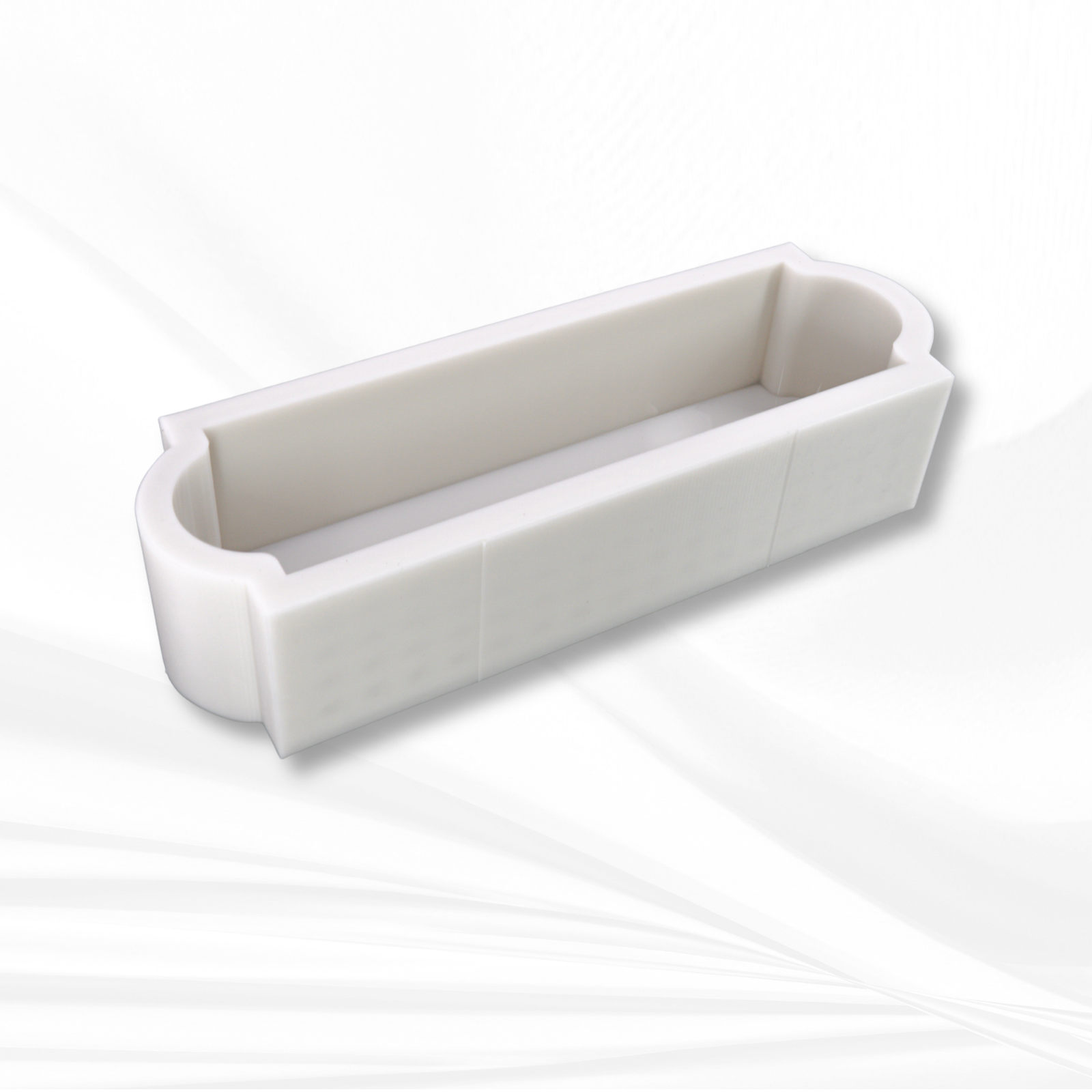The Kensington | 14" x 3.7" x 3" | Deep Rectangle Silicone Mold, Floral Preservation Mold