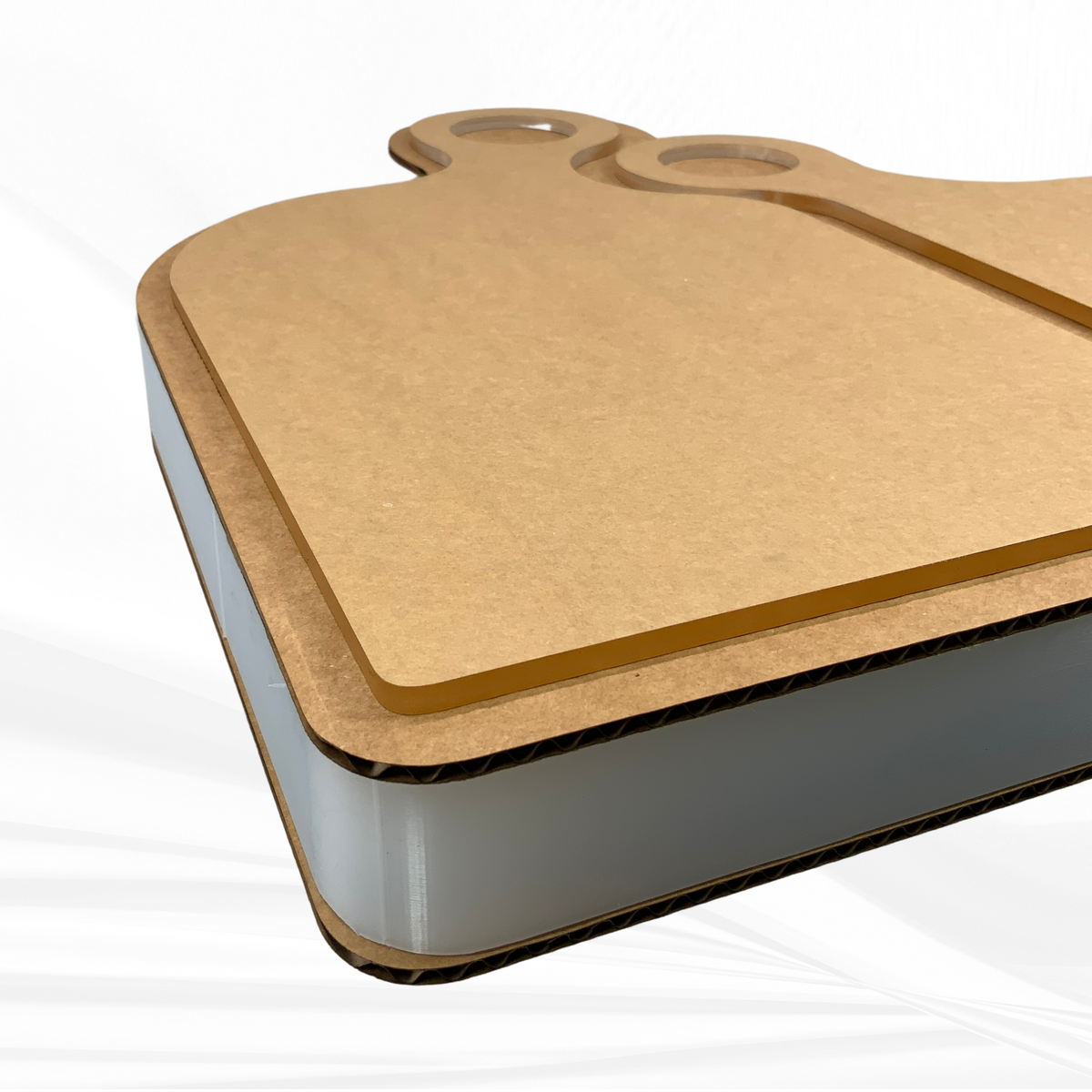 17" X 17.5" x 1.25" Romeo & Juliet Nesting Serving Board Set Silicone Mold - Nesting Charcuterie Mold