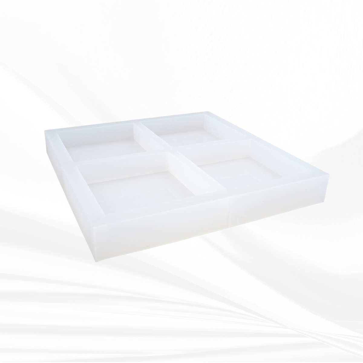 4"x4"x1" Coaster Mold | 4 or 8 Cavity | Square Coaster Silicone Mold