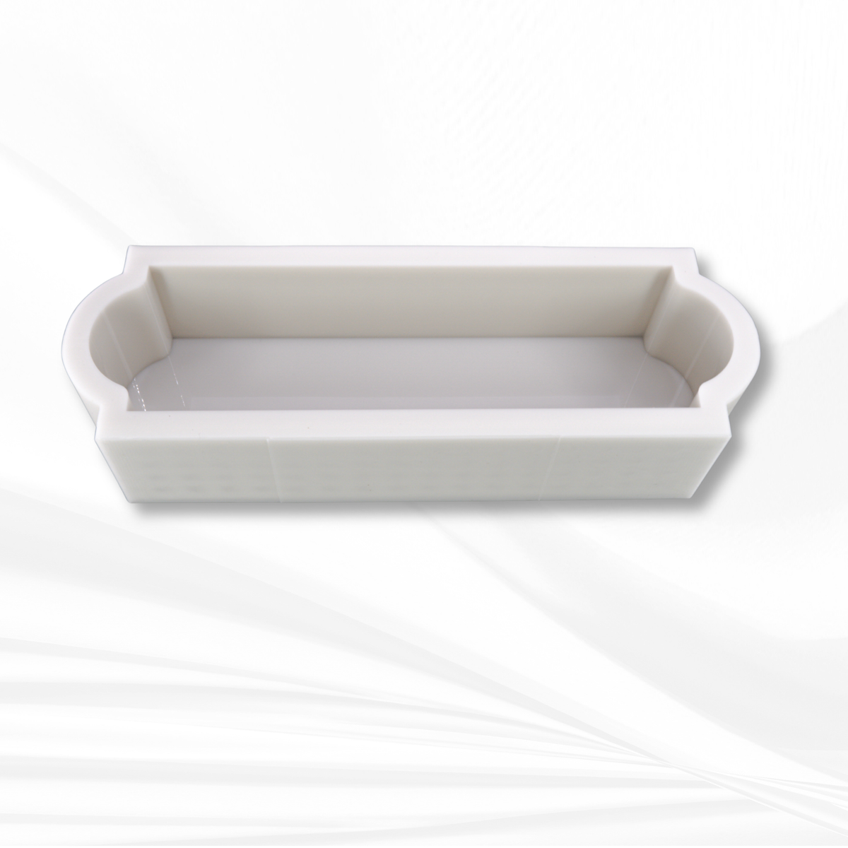 The Kensington | 14" x 3.7" x 3" | Deep Rectangle Silicone Mold, Floral Preservation Mold