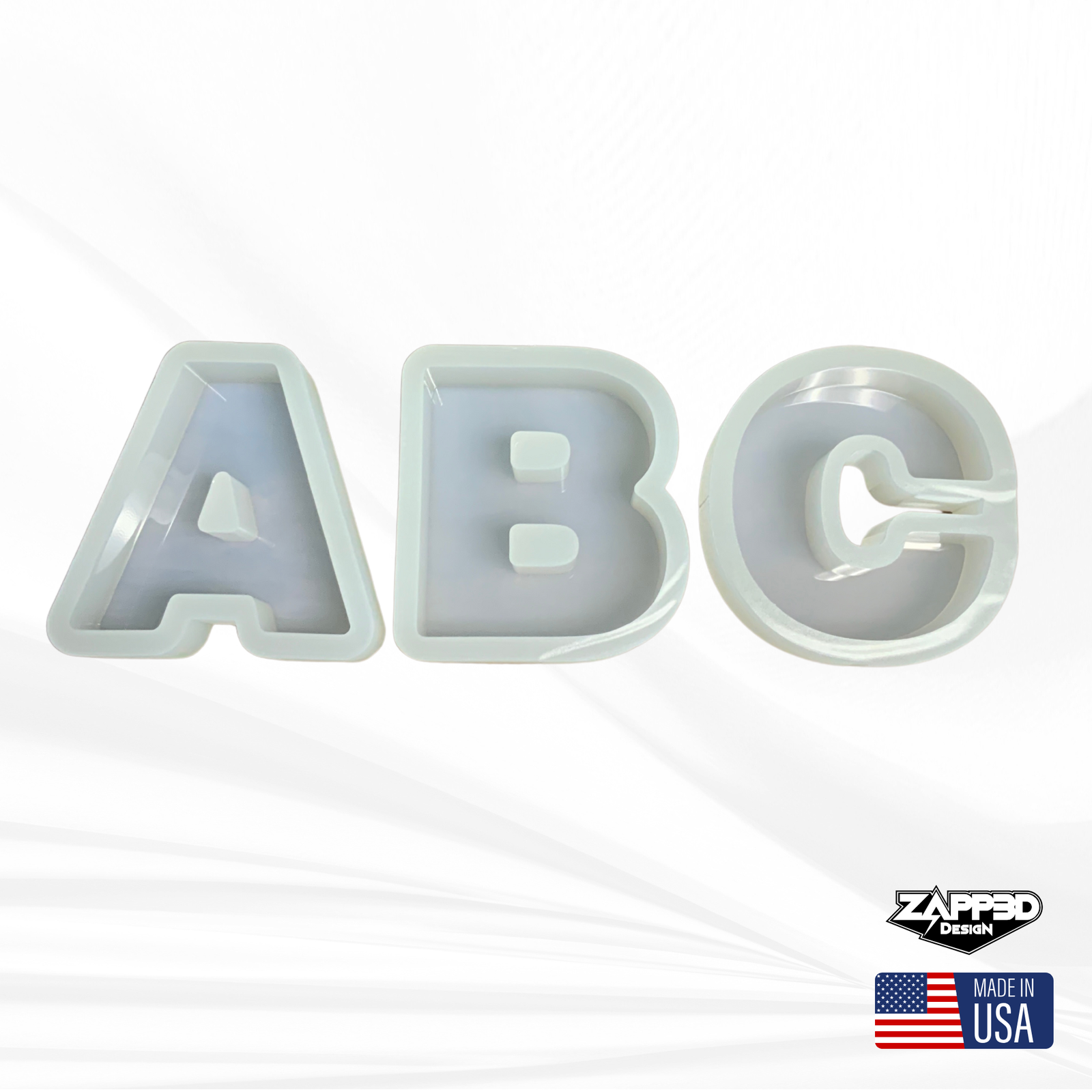 6" Tall Alphabet Letter Silicone Molds