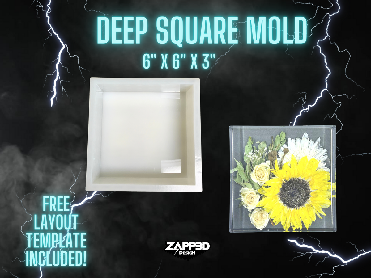 Deep Square Silicone Mold | 6&quot;x6&quot;x 3&quot; |