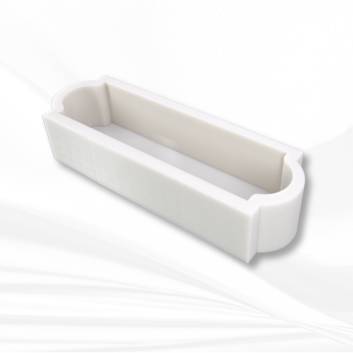 The Kensington | 14" x 3.7" x 3" | Deep Rectangle Silicone Mold, Floral Preservation Mold