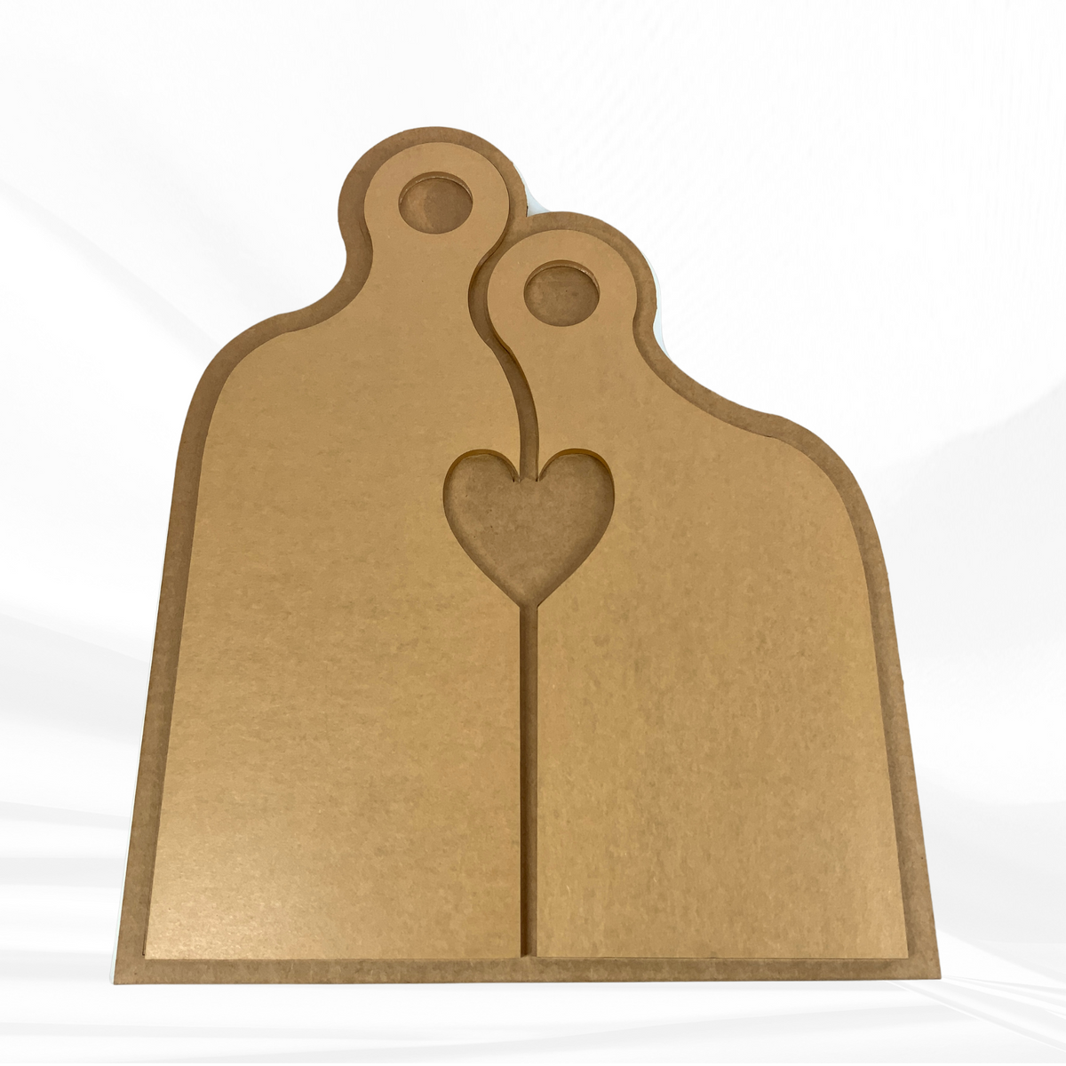17" X 14" x 1.25" Romeo & Juliet Nesting Heart Serving Board Set Silicone Mold - Nesting Charcuterie Mold