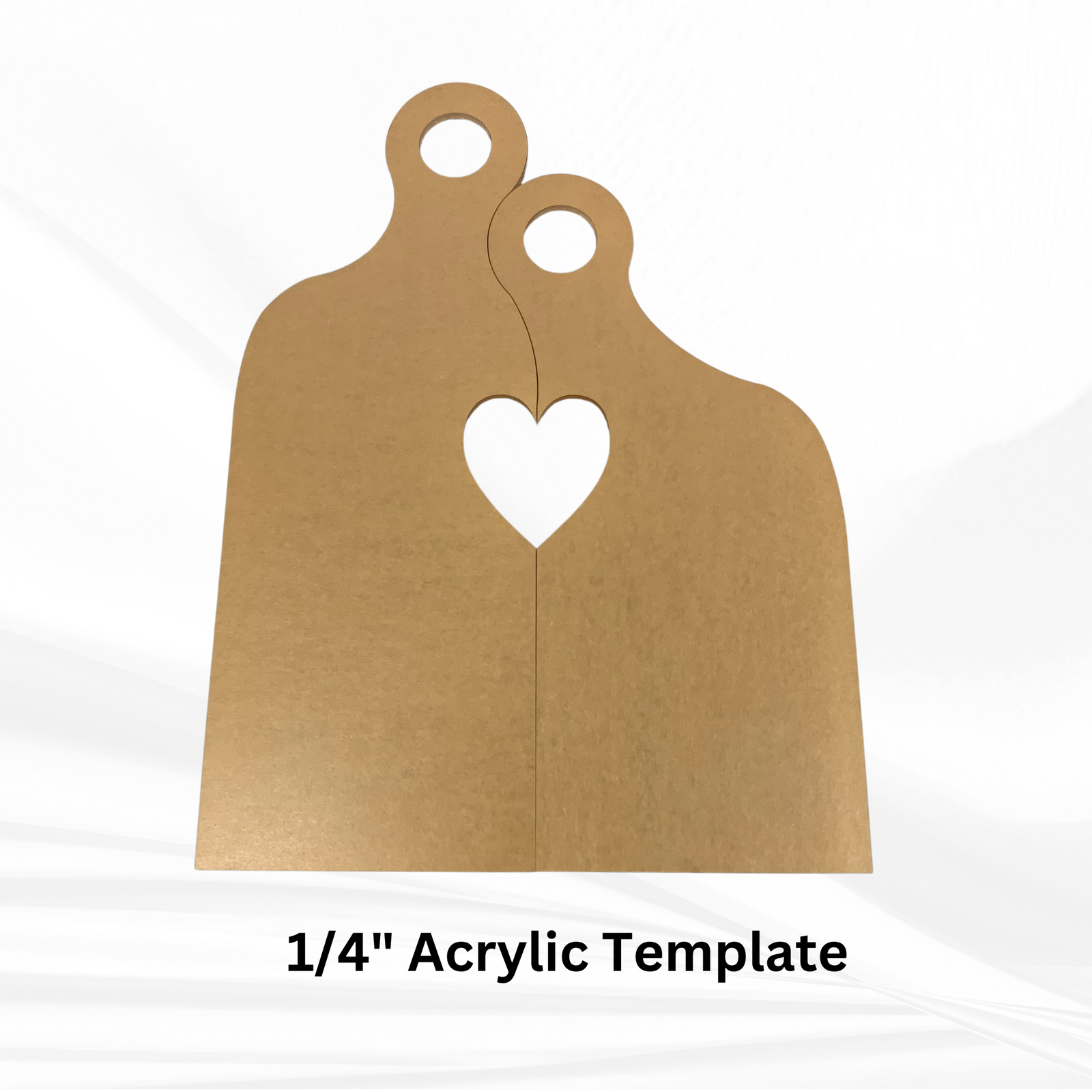 17" X 14" x 1.25" Romeo & Juliet Nesting Heart Serving Board Set Silicone Mold - Nesting Charcuterie Mold