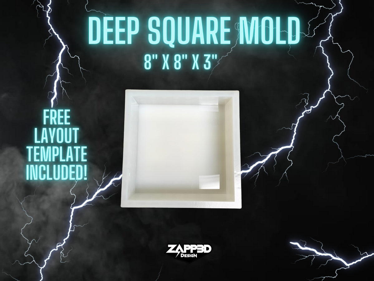 Deep Square Silicone Mold | 8&quot;x8&quot;x 3&quot; |