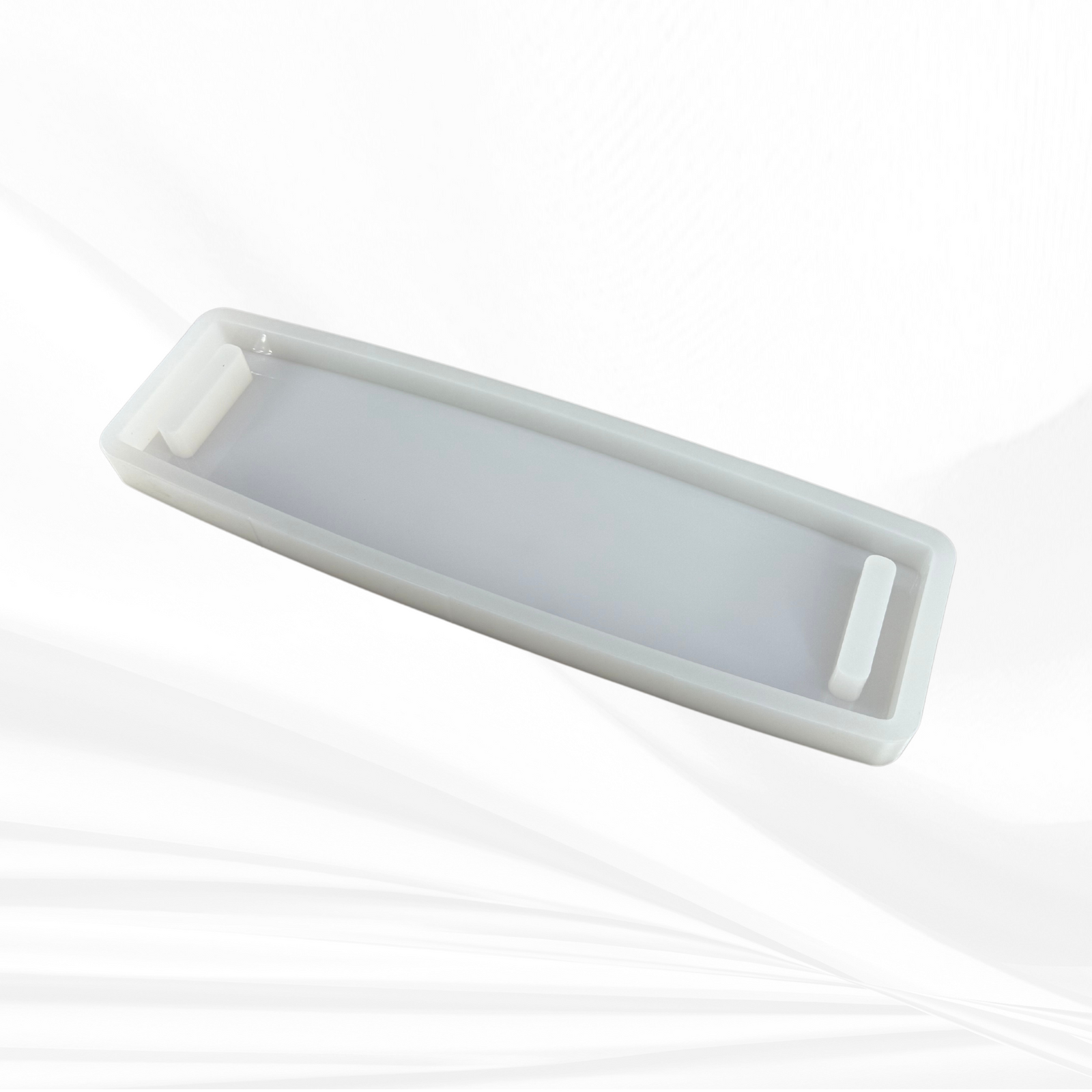 22" X 6" X 1.25" Large Bowed Rectangle with Dual Handles Silicone Mold