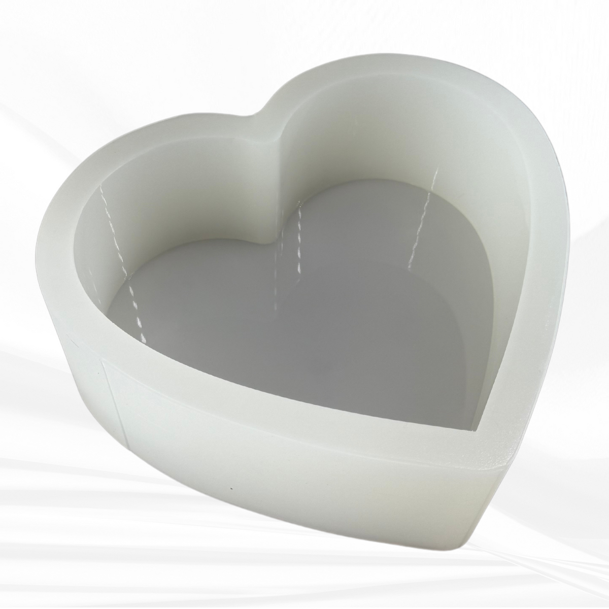 7” Deep Heart Silicone Mold