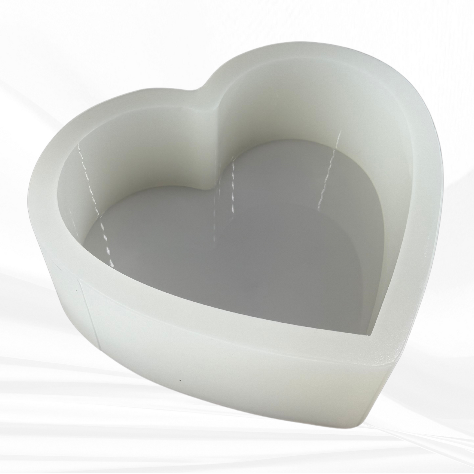 7” Deep Heart Silicone Mold